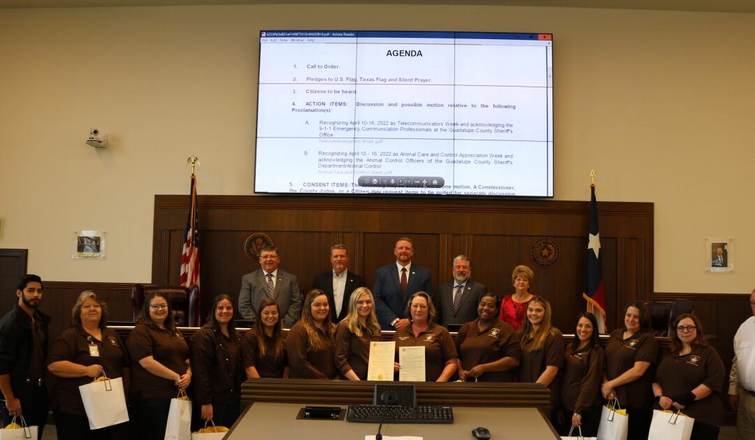 Guadalupe County applauds the daily heroic efforts of 9-1-1 dispatchers (TX)
