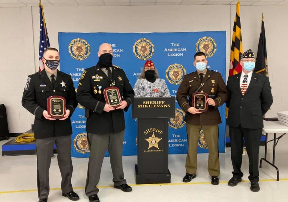 Calvert County American Legion Posts Honor Top Law Enforcement, Public Safety Officers (MD)