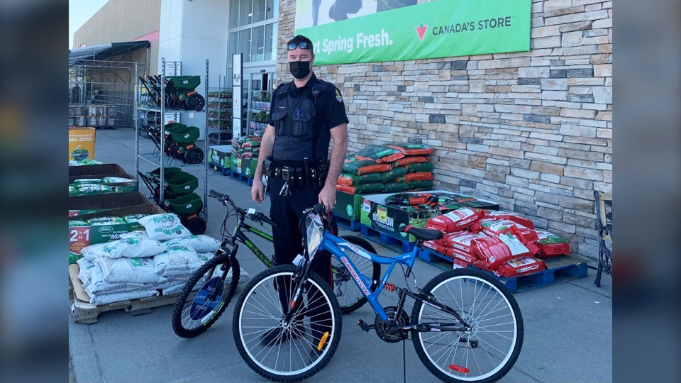 Lethbridge first responders donate bikes to kids in need (Canada)