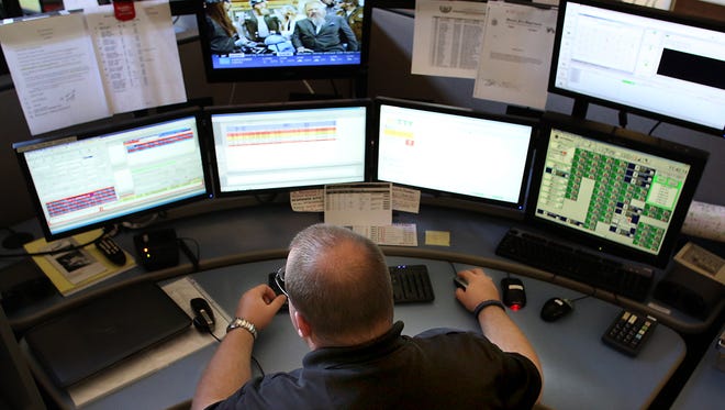 A Delaware County 911 dispatcher in 2014.