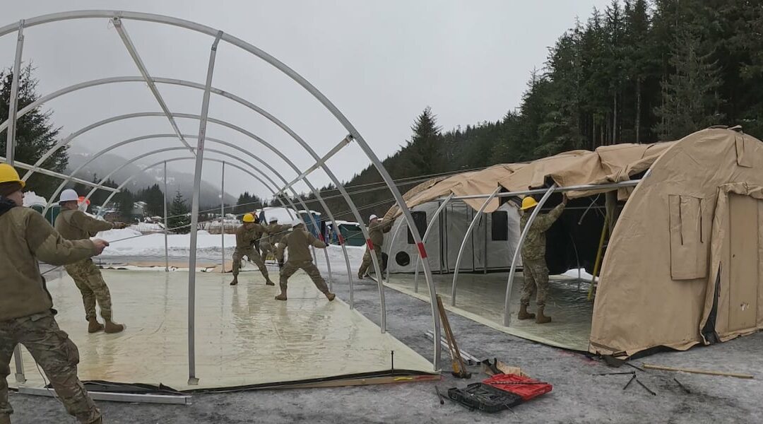 Alaska National Guard trains ‘MAINEiacs’ on bed-down system in Cordova